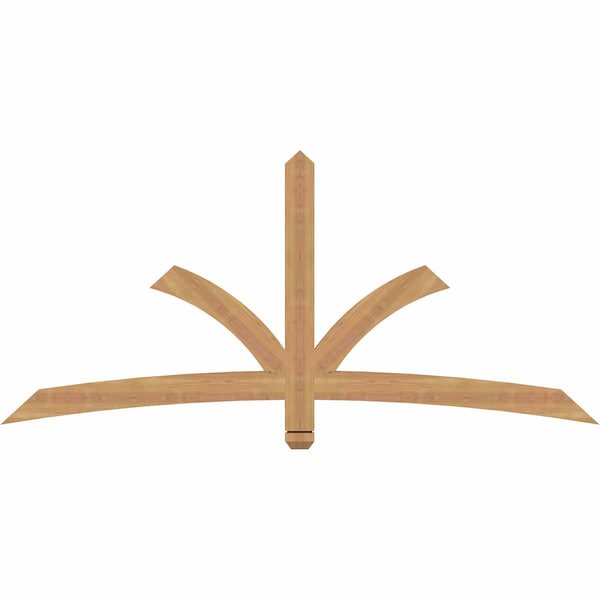 Ekena Millwork Davenport Timber Gable Bracket, Western Red Cedar, 72"W x 33"H x 1 1/2"D x 3 1/2"F, 11/12 Pitch GBW072X33X0204DAV00SWR - main